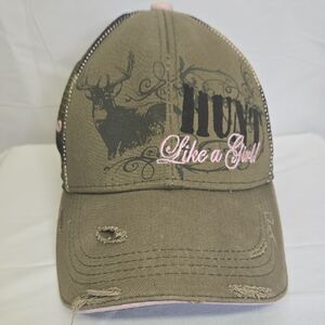 Hunt‎ Like a Girl Buck Wear Baseball Cap, Green Camo, Womens One Size